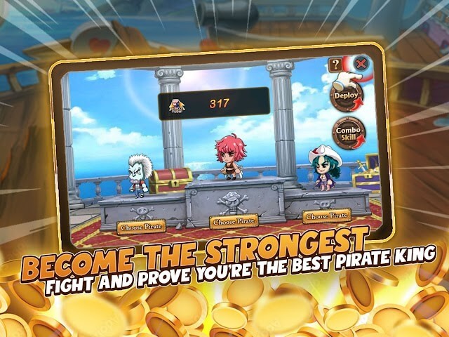 Chiến đấu và trở thành cướp biển mạnh nhất, Vua Hải tặc trong game Pirate Heroes