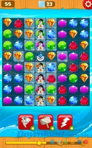 Đồ họa Pirate Treasures cho Android khá sặc sỡ