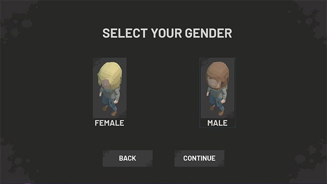 Lựa chọn giới tính và đặc điểm của nhân vật chính trong game Pity Please