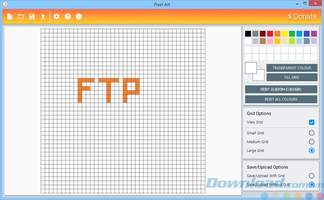 Giao diện của Pixel Art
