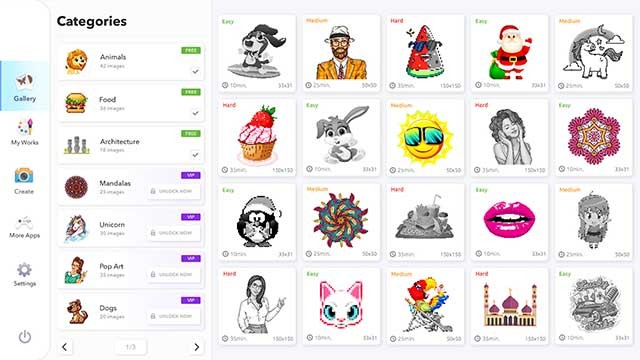 Pixel Art Coloring Book là game tô màu theo số đồ họa Pixel dành cho mọi lứa tuổi