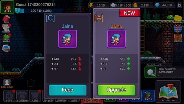 Hiện có 15 anh hùng để thu thập thông qua tính năng triệu hồi