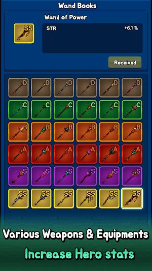 Nhiều trang bị và vũ khí khác nhau