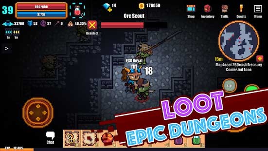 Loot đồ trong hầm ngục để tăng sức mạnh