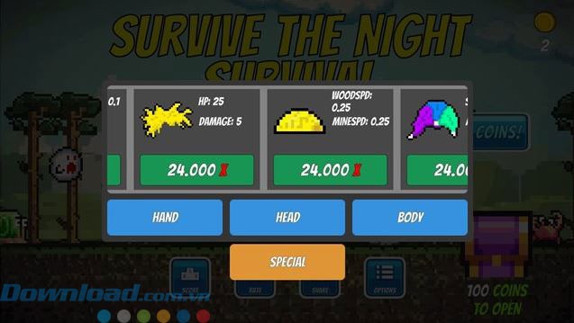 Nâng cấp vũ khí cho nhân vật