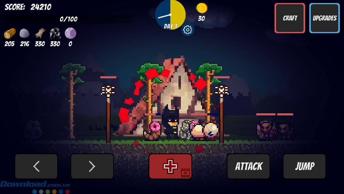 Game sinh tồn Pixel Survival Game cho Android