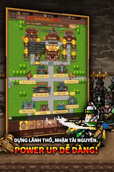 Xây dụng lãnh thổ, nhận nhiều tài nguyên