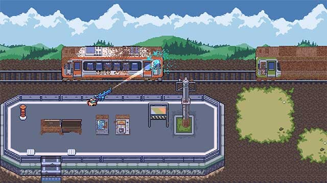 Pixel Washer là game mô phỏng rửa đồ vật bẩn đồ họa pixel