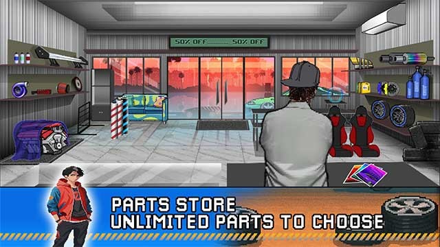 Tùy chỉnh phụ tùng xe trong cửa hàng