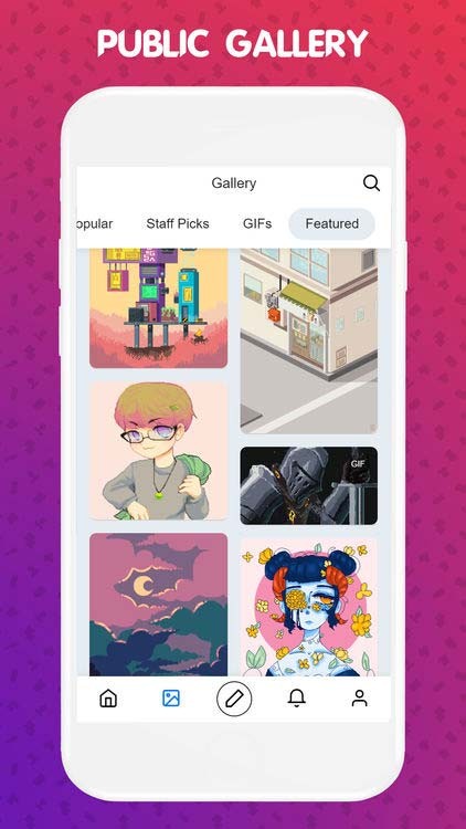 Theo dõi các tác phẩm nghệ thuật của người chơi khác trong Gallery