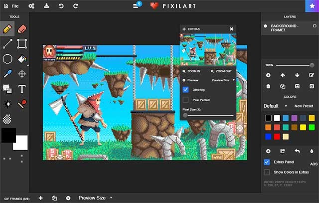 Pixilart là công cụ vẽ tranh Pixel trực tuyến trên trình duyệt