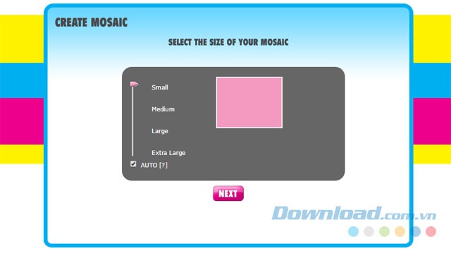 Chọn kích cỡ ảnh ghép