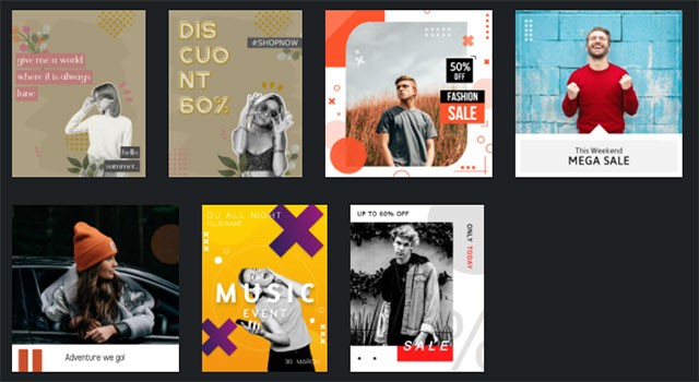 Template là tính năng hoàn toàn mới trên Pixlr X 2021