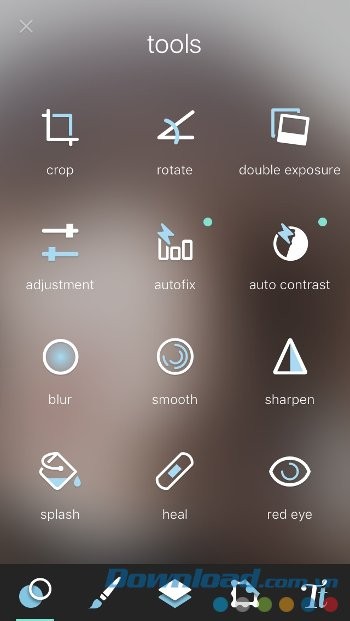 Bộ công cụ làm ảnh phong phú