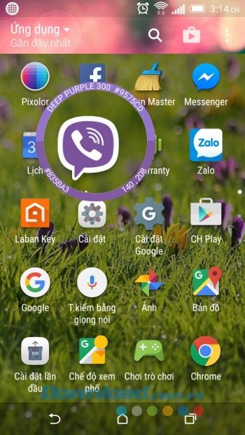 Pixolor hoạt động dưới dạng widget