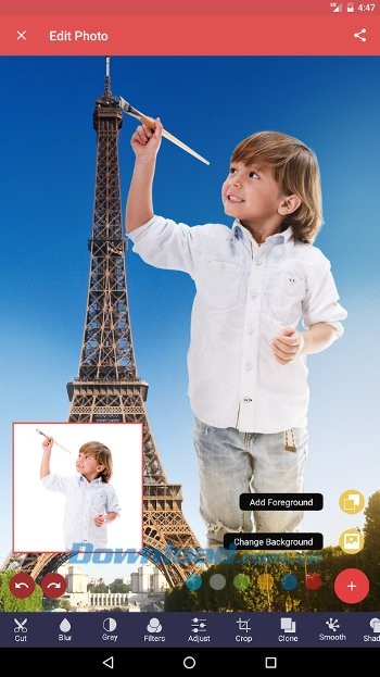 Ghép ảnh nền dễ dàng trên Android