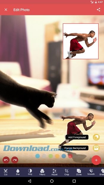 Các chức năng được bố trí gọn gàng phía cuối màn hình