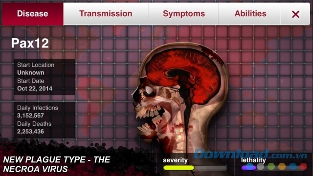 Plague Inc. cho iOS 1.15.3 bổ sung nội dung dịch bệnh mới nguy hiểm, đáng sợ hơn
