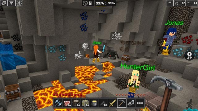 Khám phá ngục tối, đi mine, làm farm, chiến đấu... trong thế giới game Planet Craft rộng lớn