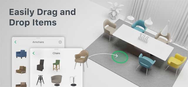 Dễ dàng kéo và thả các vật dụng vào vị trí mong muốn