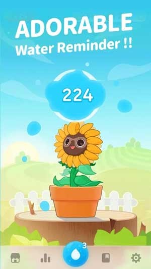 Là ứng dụng nhắc uống nước thông minh
