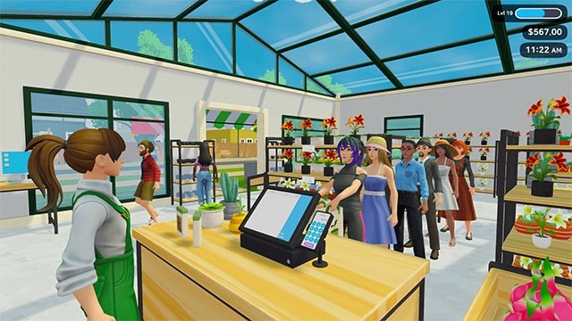 Quản lý cửa hàng cây cảnh, rau củ quả sạch trong game Plant Nursery Simulator