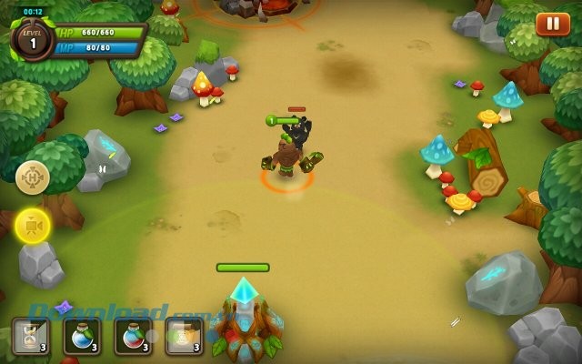 Giao diện màn đấu trong game Plants War 2