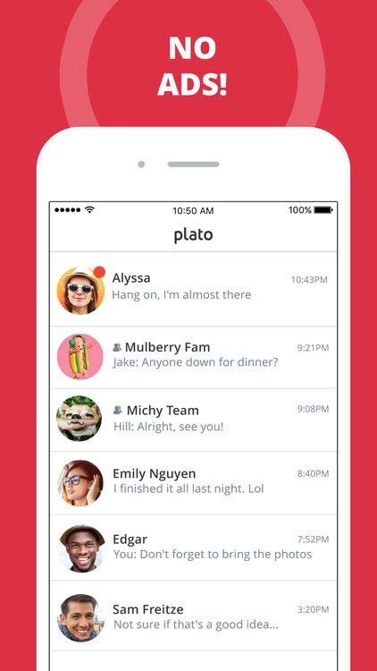 Plato không chứa quảng cáo