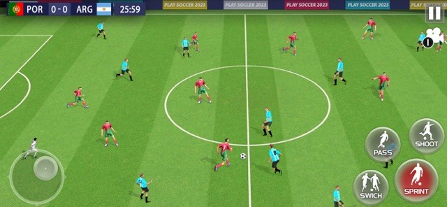Play Soccer 2024 cho bạn tham gia vào các trận đấu chân thực đầy phấn khích