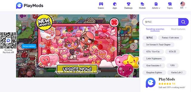 PlayMods là một nền tảng download game và ứng dụng giống Happymod