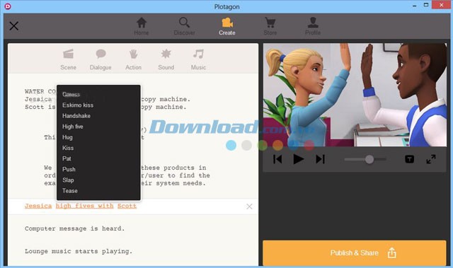 Tương tác giữa các nhân vật