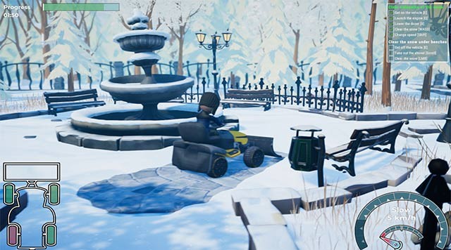 Plow the Snow! giả lập công việc cày tuyết và dọn dẹp thành phố trên PC