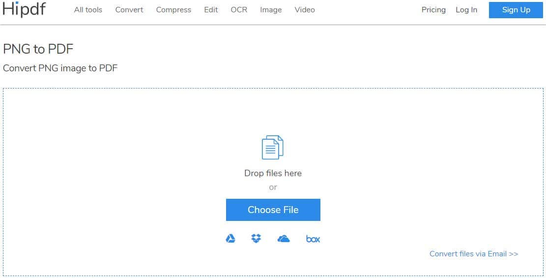 Giao diện PNG to PDF