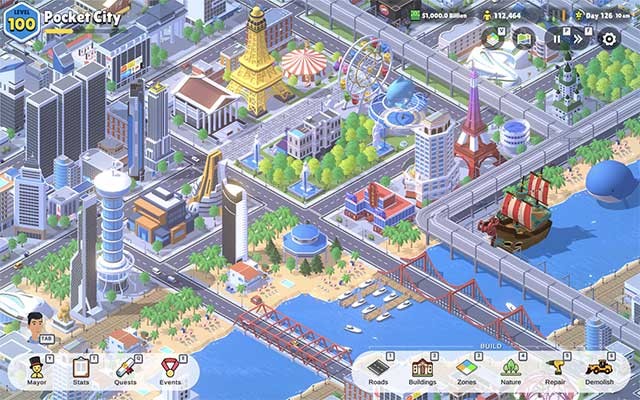 Pocket City 2 là game mô phỏng xây dựng thành phố tuyệt đẹp