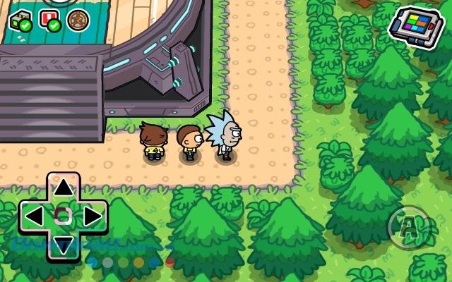 Giao diện màn chơi game Pocket Mortys
