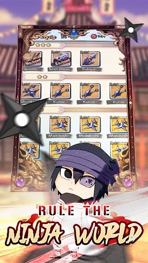 Sử udnjg nhiều vũ khí đặc trưng của ninja