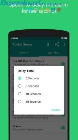 Tạm ngừng chuông báo trong vài giây