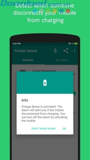 Báo động khi ai đó rút sạc của bạn