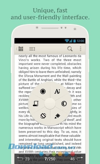 Giao diện ứng dụng PocketBook