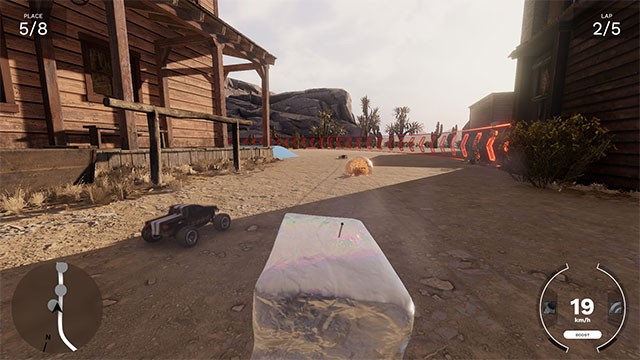 Vượt qua chướng ngại vật và các đối thủ trong game Pocket Cars