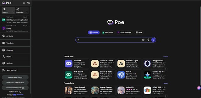 Truy cập tất cả chatbot AI phổ biến nhất trong cùng một giao diện