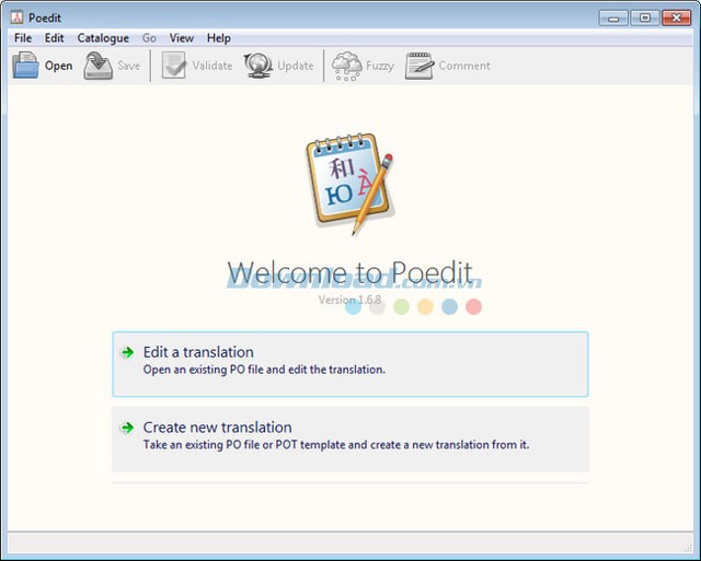 Giao diện Poedit
