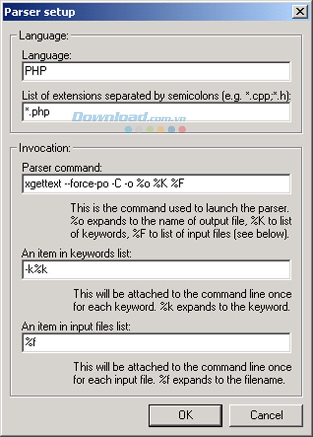 Làm việc với Parsers
