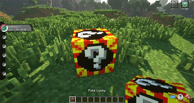 PokeLucky Mod bổ sung Lucky block để sinh ra mob, Pokemon và drop item