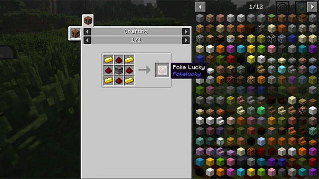 Công thức chế tạo đơn giản, dễ hiểu trong Poke Lucky Mod