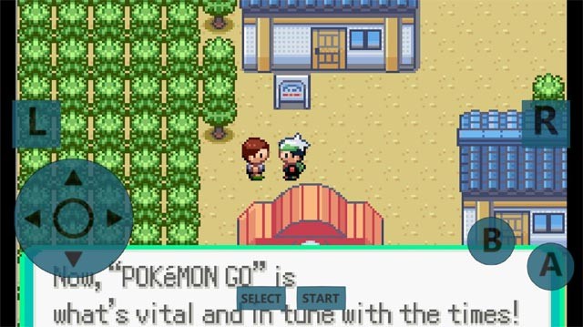 Điều khiển huấn luyện viên trong Pokemon Emerald version ở góc nhìn từ trên xuống
