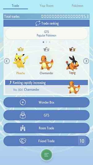 Trao đổi Pokémon với người chơi trên toàn thế giới