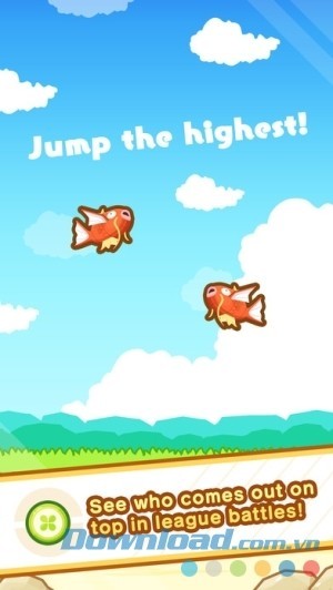 Pokémon: Magikarp Jump cho iOS so tài nhảy cao nhất