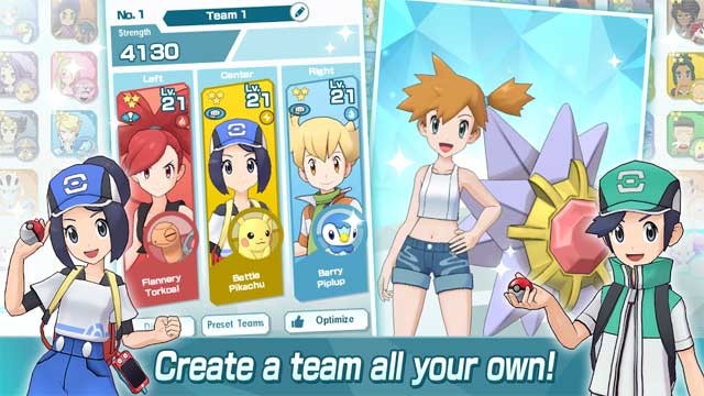 Tạo ra một đội huấn luyện viên trong mơ và chiến thắng giải đấu Pokémon Masters League