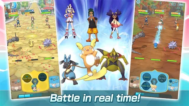 Tham gia các trận chiến PvP thời gian thực vô cùng hoành tráng trong Pokémon Masters iOS